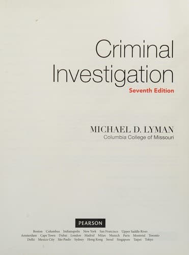Criminal investigation