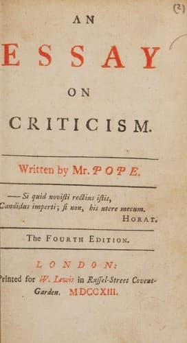 Essay on criticism