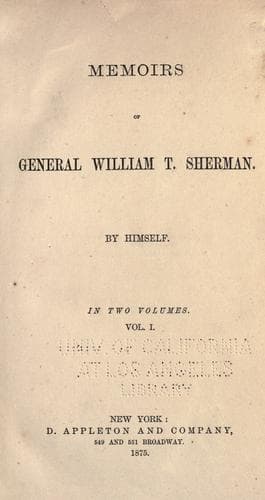 Memoirs of General William T. Sherman, Volume 1