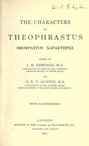 Theophrasti Characteres