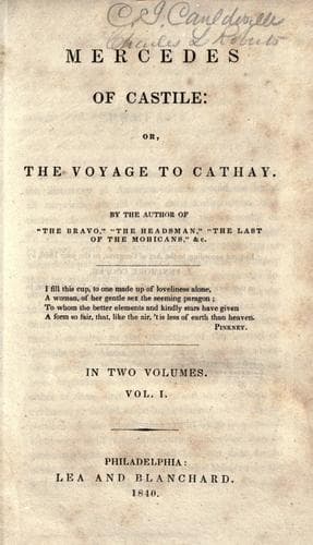 Mercedes of Castile, or, The voyage to Cathay