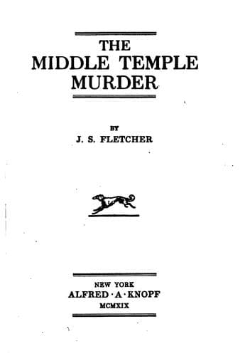 The Middle Temple Murder
