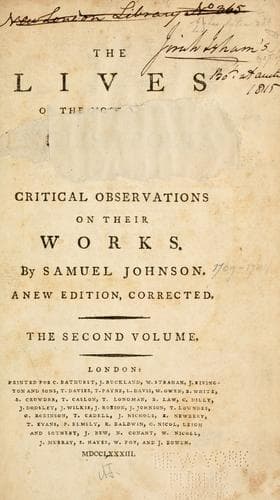 The lives of the most eminent English poets