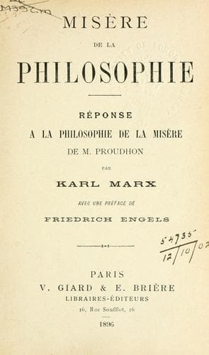 Misère de la philosophie