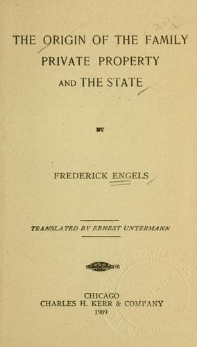 Der Ursprung der Familie, des Privateigenthums und des Staats