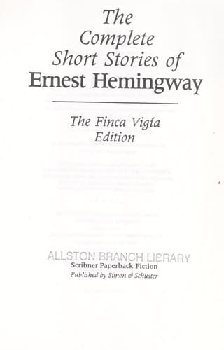 The Short Stories of Ernest Hemingway