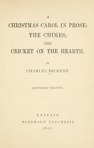 Novels (Chimes / Christmas Carol / Cricket on the Hearth)