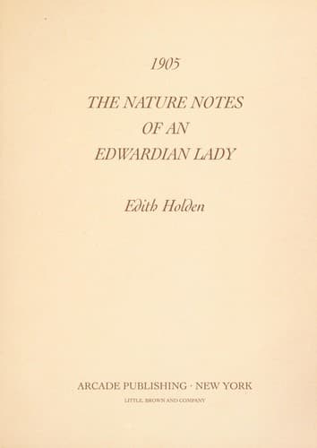 Nature Notes of an Edwardian Lady