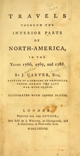 Travels through the interior parts of North America, in the years 1766, 1767, and 1768