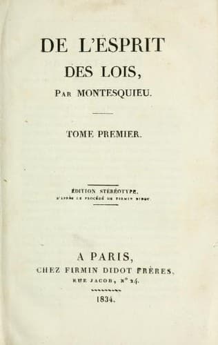 De l'esprit des lois