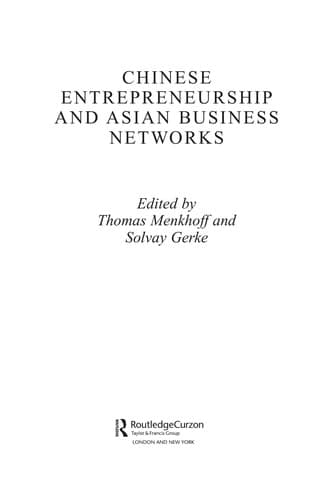 Chinese entrepreneurship and Asian business networks