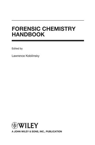 Forensic chemistry handbook